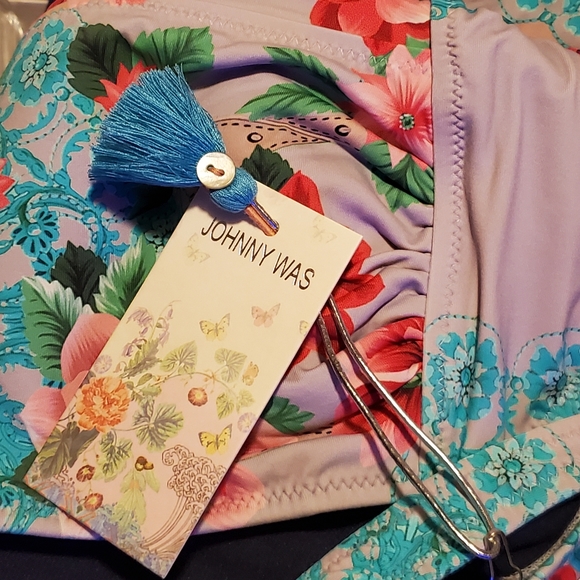 Johnny Was Japer Ruched One Piece Swimsuit - Picture 5 of 7